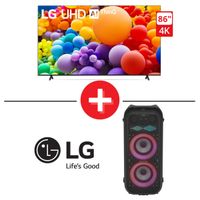 LG 86" 4K Smart TV + LG XBOOM Portable Tower Speaker