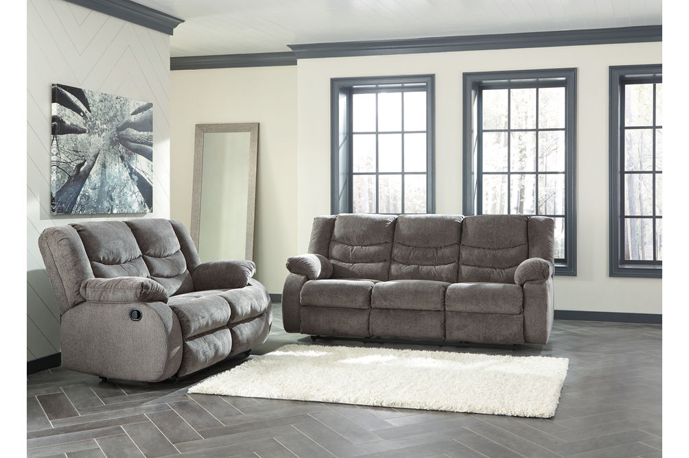 Signature Design by Ashley Tulen-Gray Reclining Sofa and Loveseat- Reclining