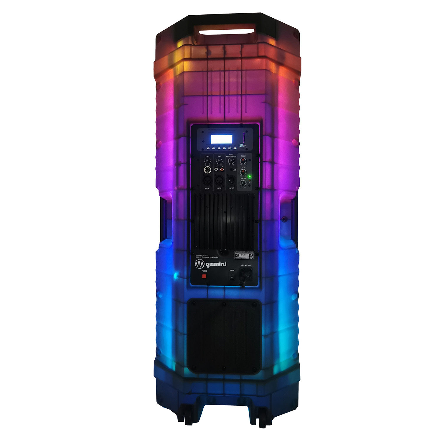 Rent-To-Own Gemini GTL-215LT Dual 15in Speaker w/Translucent