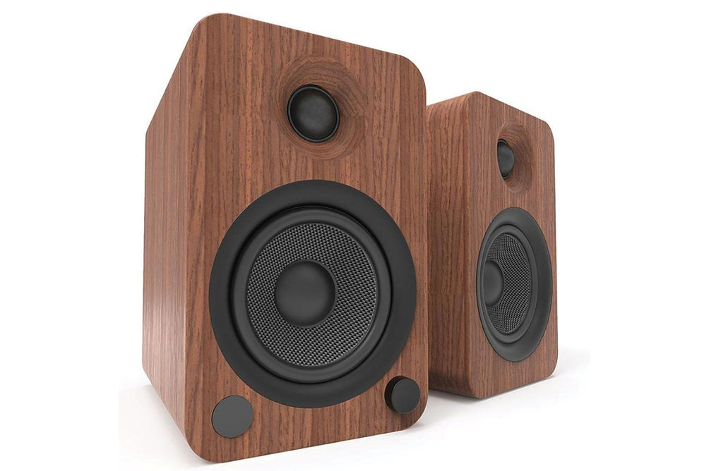 Kanto - YU4 Powered Bookshelf Speakers - Walnut