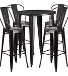 OSC Designs - Metal Round Table with 4 Stools