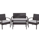 OSC Designs - 4 Piece Patio Set with Cushions - Gray