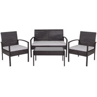 OSC Designs - 4 Piece Patio Set with Cushions - Gray