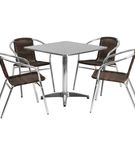 OSC Designs - Aluminum Square Patio Table with 4 Chairs
