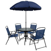 OSC Designs - 6 Piece Patio Set with Umbrella - Blue