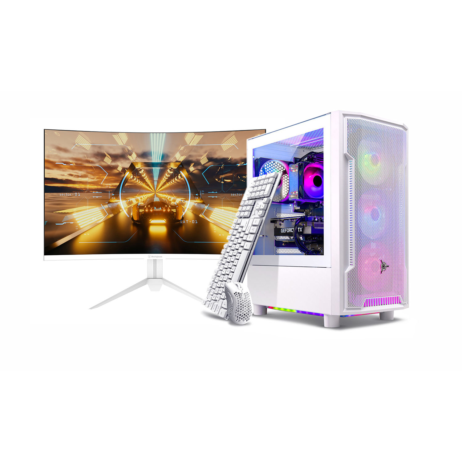 Skytech, Archangel White Desktop w/ 32