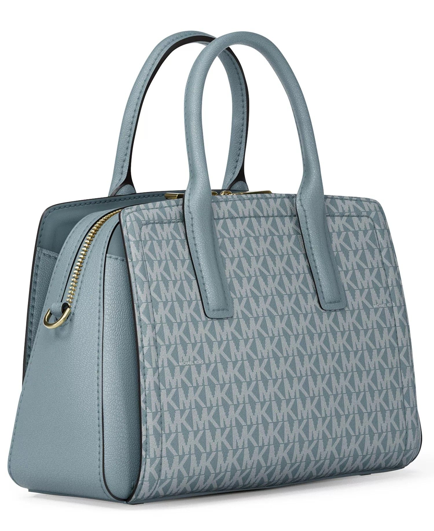 サリィ　リーザ Rent-To-Own Michael Kors Laila Signature Small Satchel - Chambray