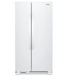 25 Cu FT. Wide Side-by-Side Refrigerator, White