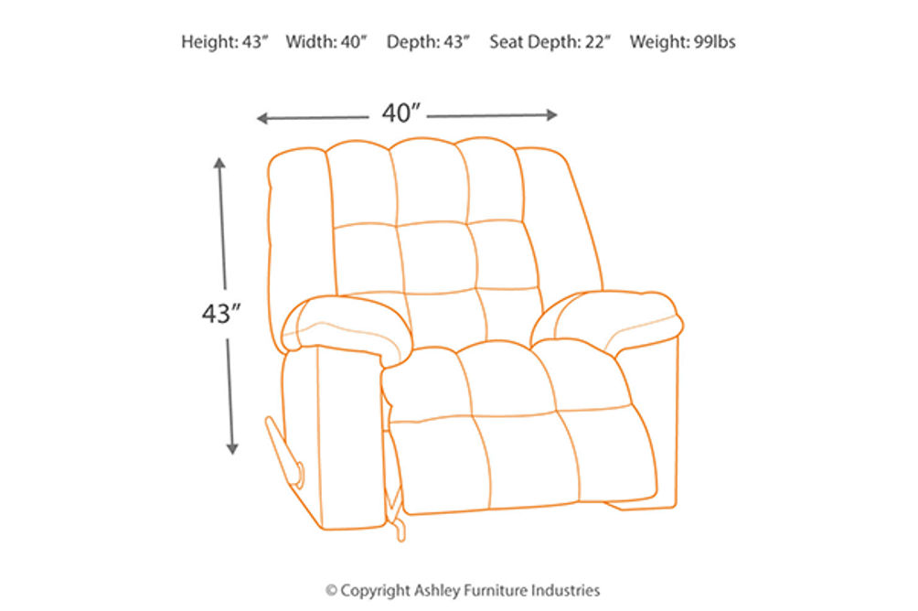 Signature Design by Ashley Ludden Recliner-Sand