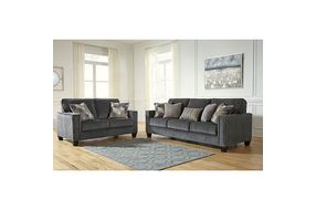 2 PC Gavril-SmokeSofa and Loveseat