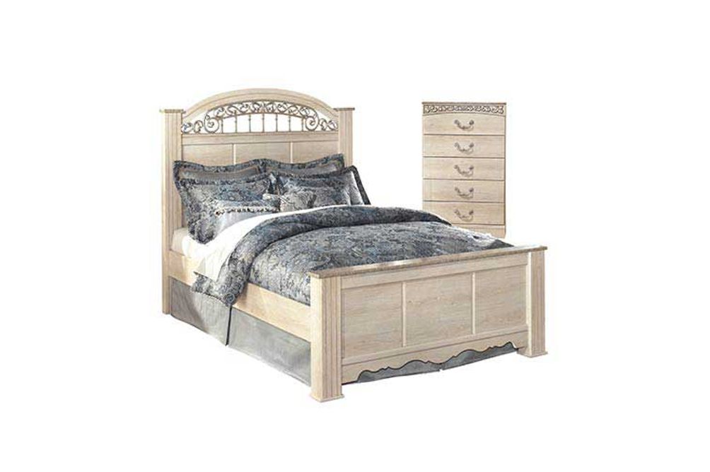 4PC Catalina Bedroom SetQueen Panel Bed Chest