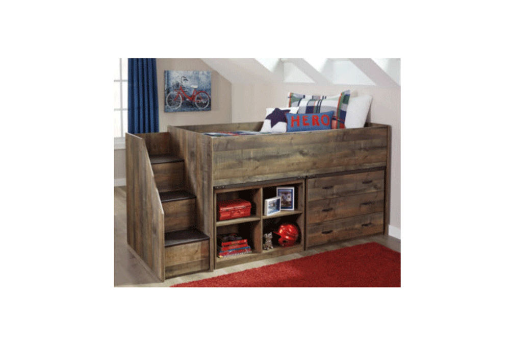 Trinell Twin Loft BedUnder Bed Storage Matt