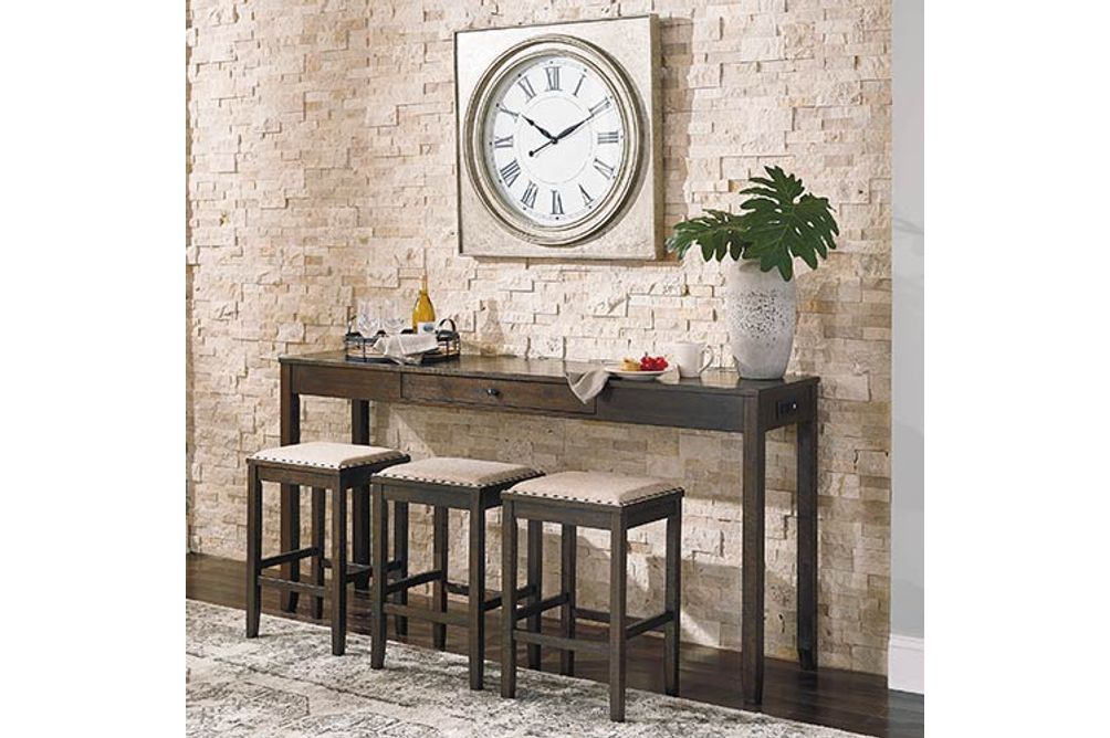 4PC Rokane Dining SetCounter Table, 3 Stools