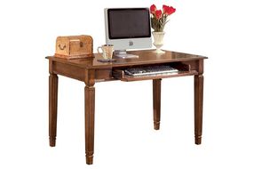 Home Office Small Leg Desk Medium Brown Hamlyn