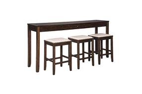 4PC Rokane Dining SetCounter Table, 3 Stools