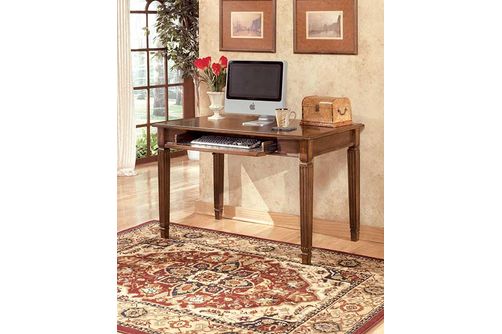 Home Office Small Leg Desk Medium Brown Hamlyn