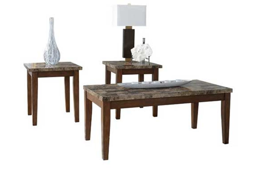 Signature Design by Ashley Theo Table (Set of 3)-Warm Brown