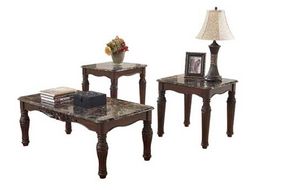 Signature Design by Ashley North Shore Table (Set of 3)-Dark Brown