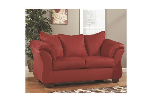 Darcy salsa microfiber sofa loveseat