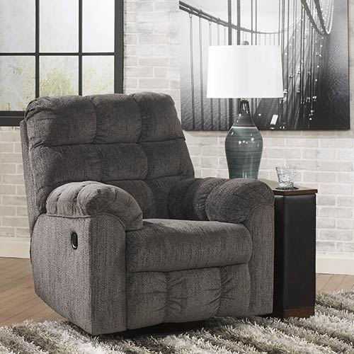 Signature Design by Ashley Acieona Slate Swivel Rocker Recliner