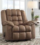 Adrano Rocker Recliner, W Heat & Massage, Bark