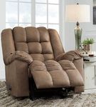 Adrano Rocker Recliner, W Heat & Massage, Bark