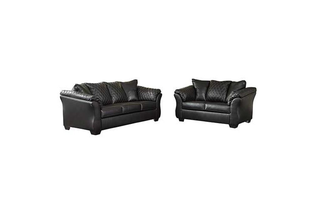 2 PC Betrillo - Black Sofa and Loveseat