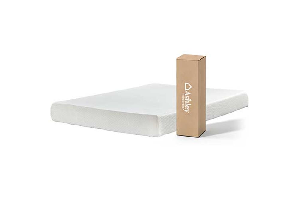 Sierra Sleep by Ashley Chime 8 Inch Memory Foam King Mattress in a Box-White