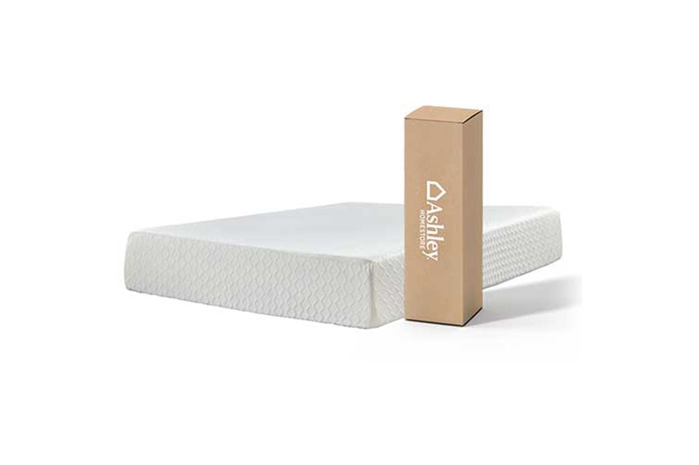 Sierra Sleep by Ashley Chime 12 Inch Memory Foam Queen Mattress in a Box-White