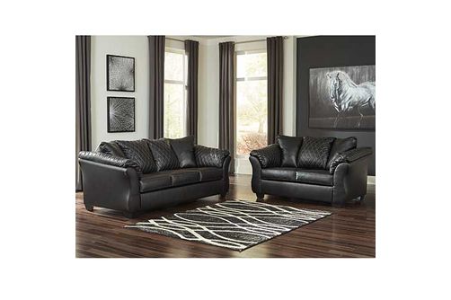 2 PC Betrillo - Black Sofa and Loveseat