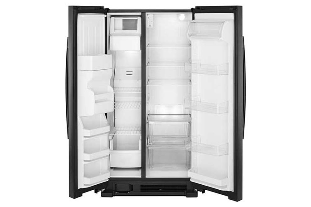 25 Cu Ft. Side by Side,External Water & Ice,Black