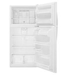 18 cu ft. top mountwhite, glass shelves