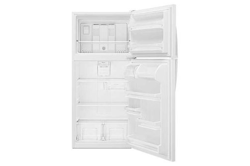 18 cu ft. top mountwhite, glass shelves