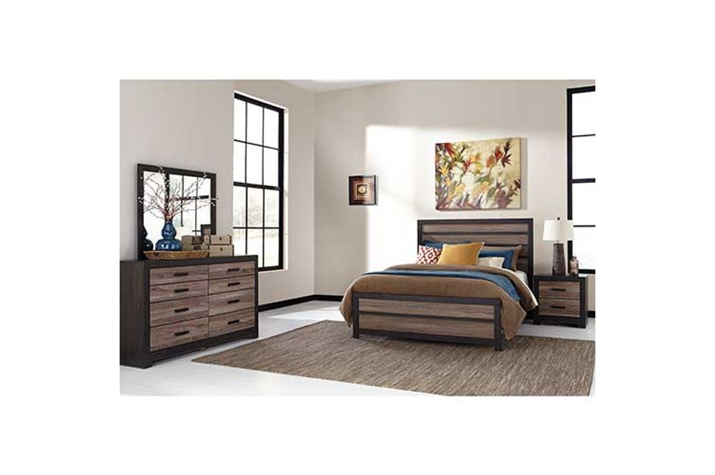 6PC Harlinton Bedroom SetQn Bed, Dr, MR, NS