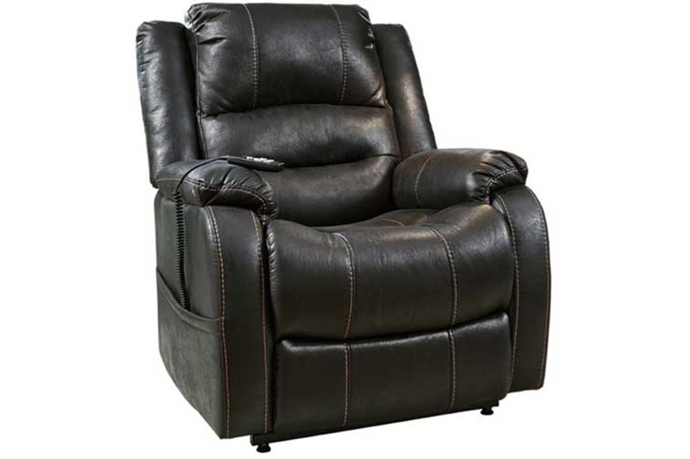 Signature Design by Ashley Yandel Power Lift Recliner-Black