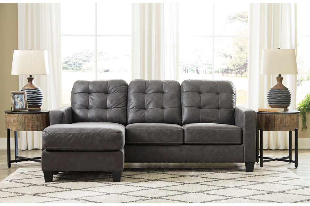 Benchcraft Venaldi Sofa Chaise-Gunmetal