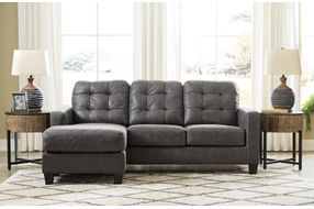 Benchcraft Venaldi Sofa Chaise-Gunmetal