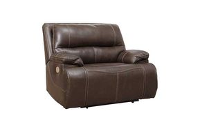 Signature Design by Ashley Ricmen Oversized Power Recliner-Walnut