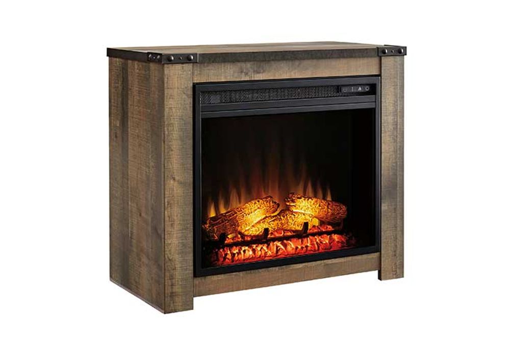 Fireplace Mantel w/FRPL Insert Brown Trinell