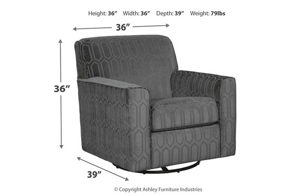 Signature Design by Ashley Zarina Accent Chair-Graphite