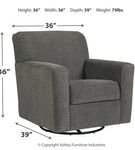 Ashley Alcona Accent Chair-Charcoal