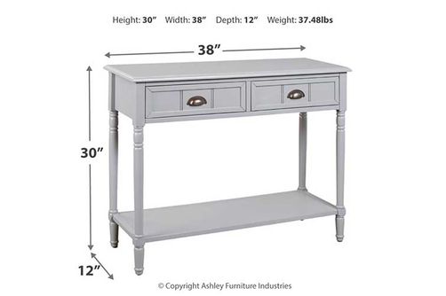 Console Sofa Table Gray Goverton