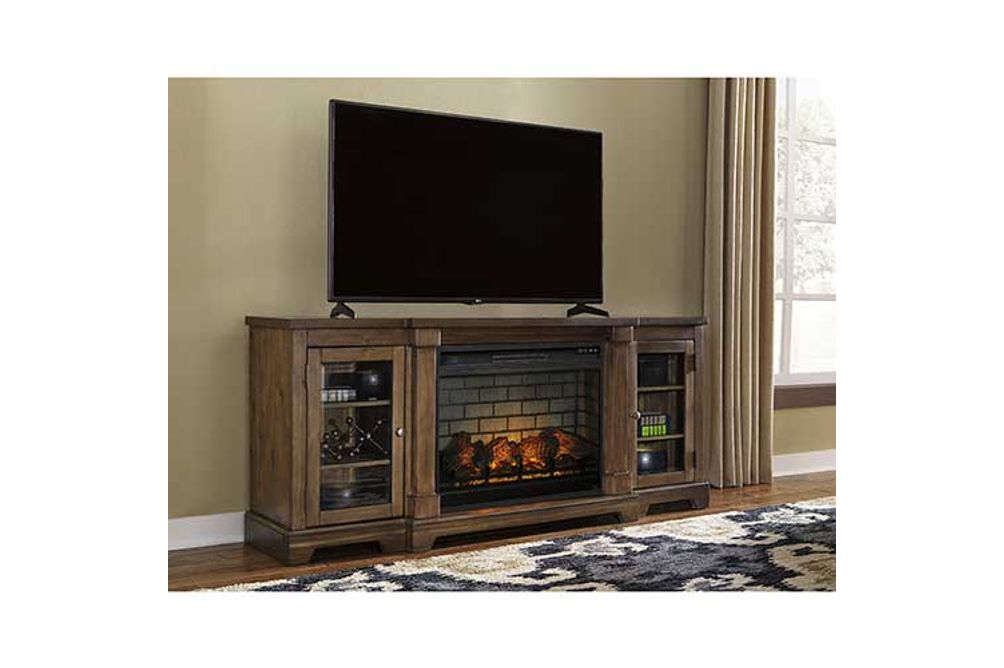 75 XL Flynnter ElectricFireplace, Medium Brown