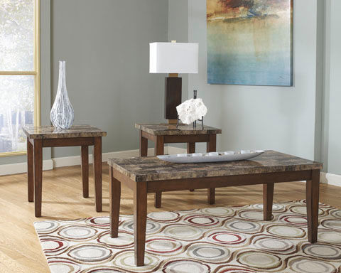 Rent-To-Own Signature Design by Ashley Theo Table (Set of 3)-Warm