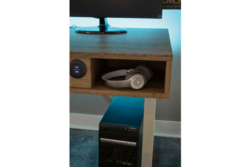 Gaming Desk Medium Birch Finish Barolli