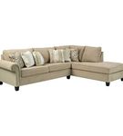 2PC Dovemont Sectional, RAF Chaise & LAF Sofa