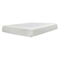 Sierra Sleep by Ashley 10 Inch Chime Memory Foam Twin Mattress in a Box-White