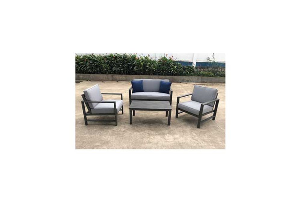 4PC Fynnegan Outdoor Set, Gray