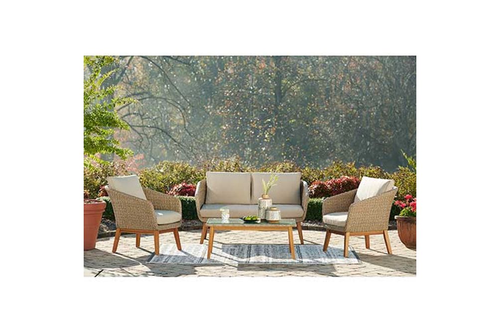 4PC Crystal Cave Outdoor Set, Beige