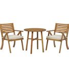 3PC Vallerie Bistro Set, Table & 2 Chairs